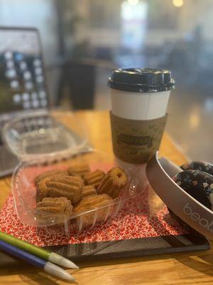 Mini Churros and Horchata Latte