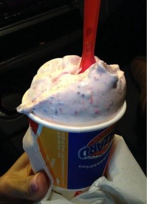 Cotton candy blizzard.. This DQ has more blizzard options than other DQs in the area!