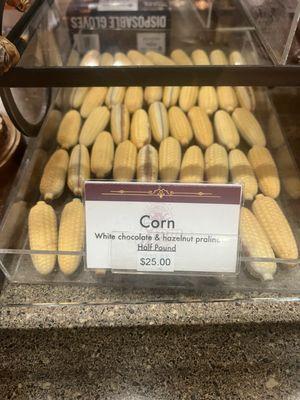 The cutest corn shaped chocolate