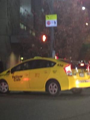 You can see her up close his yellow cab and can#456 obviously blocking the intersection and crosswalks