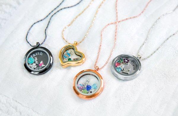 Variety of custom floating lockets