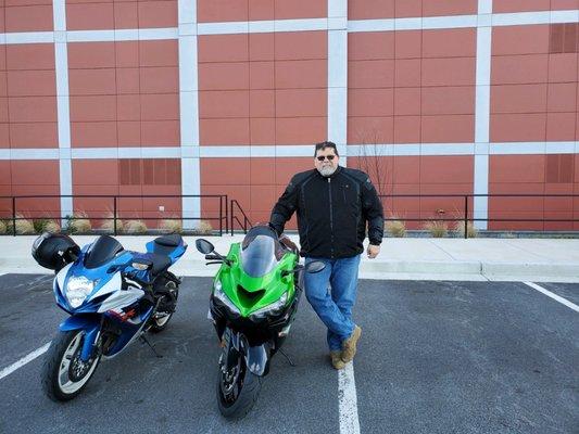 Outside Guinness brewery in Baltimore on my first ride with a friend.