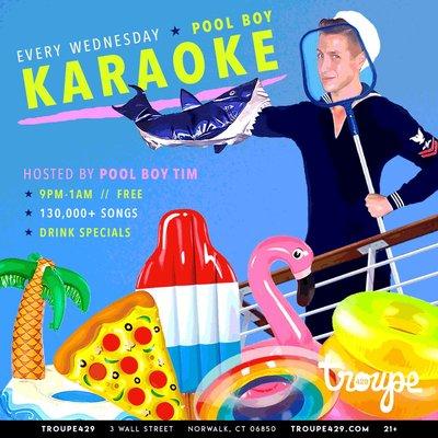 The best karaoke every Wednesday at Troupe429 bar in Norwalk! https://www.troupe429.com