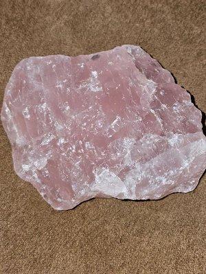 This is rose quartz my favorite this one is pretty common but thats ok! Still gorgeous!