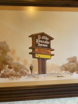 Ye olde pancake house art when walk inside