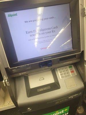 Atm machine inside establishment.