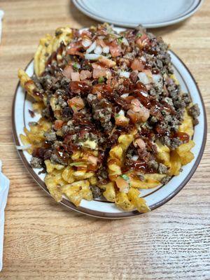 Loaded waffle fries