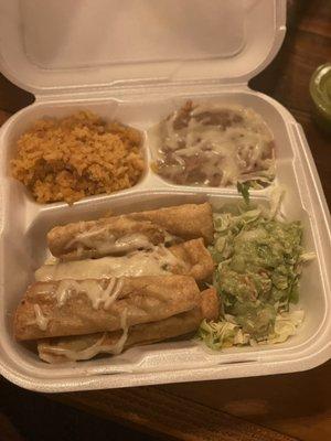 Chicken taquitos plate 2023