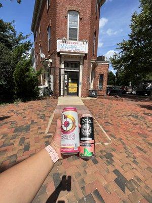 Chosen refreshments in front of this place