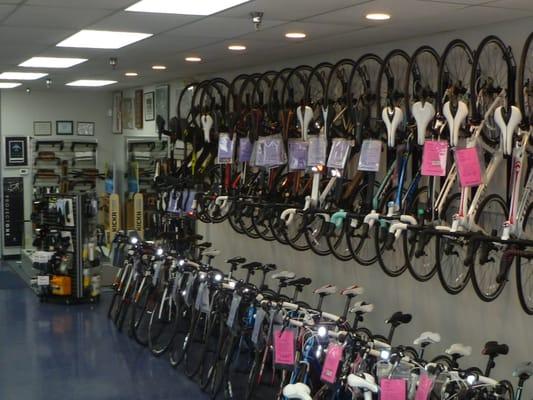 Wide selection of road bikes for a variety of needs and styles.