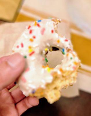 Basic vanilla cake donut w/ sprinkles