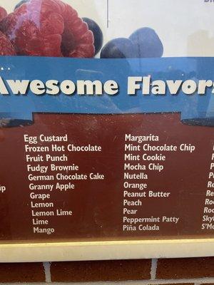 Italian ice flavors