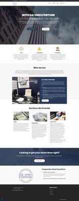 Website Design for Da Vinci Fortune