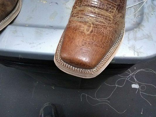 Musso Shoe Repair can triple stitch your soles just like the originals