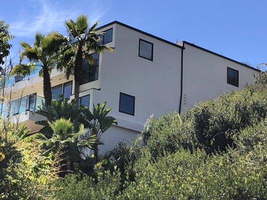 4 story house painting project on mountain side in Laguna Beach