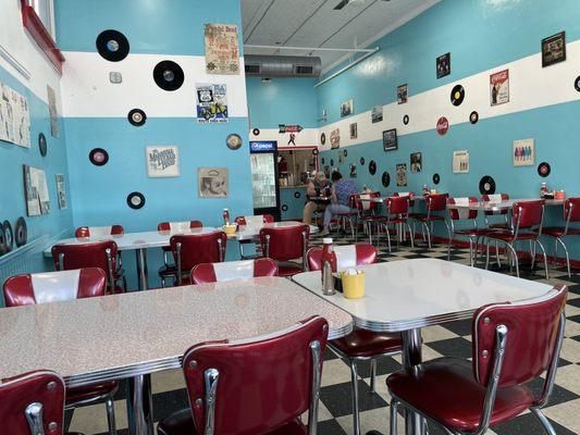 The dining area