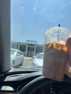 Ice Latte Caramel & Mocha w/ oat milk