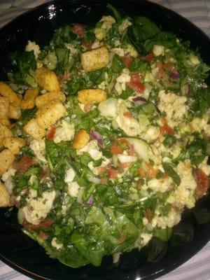 Double chopped chicken salad