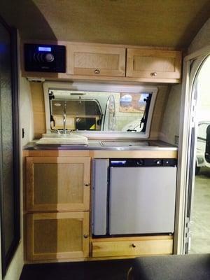 Kitchen inside the outback