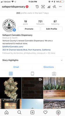 Follow us @safeportdispensary