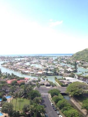 View from one of the top floors.