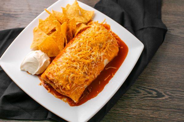 Carne asada wet burrito