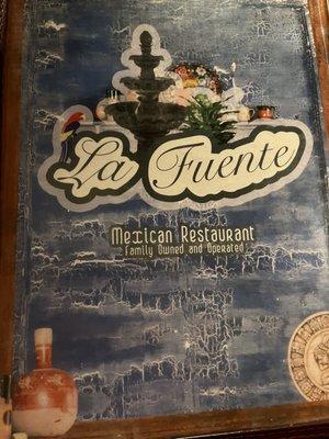 Menu cover