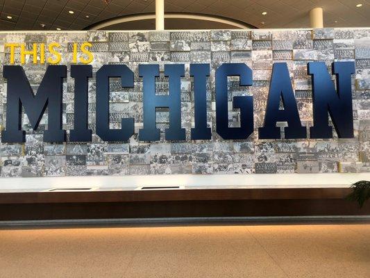 Display inside Schembechler Hall