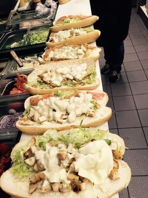 Chicken Cheesesteaks for the whole group!!!