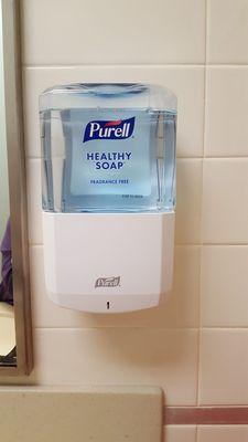 Cool, new Purell hands free soap dispenser