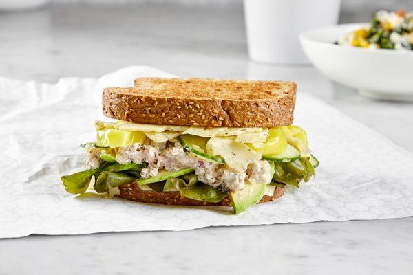 Yellowfin Tuna - Yellowfin Tuna Salad, Lettuce, Avocado, Cucumber, Banana Peppers, Dill Havarti Cheese