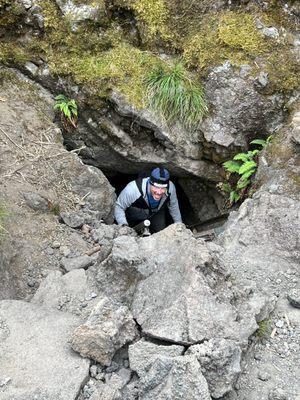 Ape Cave, emerging from the end!