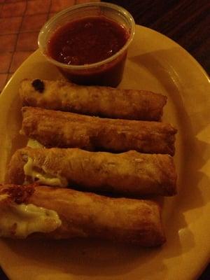 Wonton wrapped mozz sticks