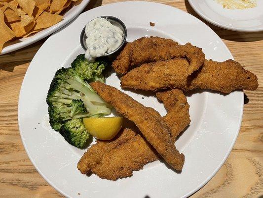 North Carolina Catfish with Steamed Broccoli.