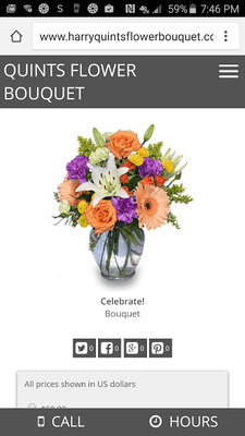 This is the description/image of the arrangement that I ordered.