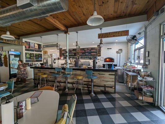 Inside dining area