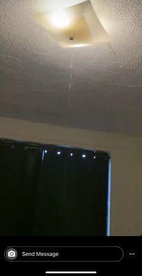 Water Leaking through the ceiling which then damaged my friends bed/mattress