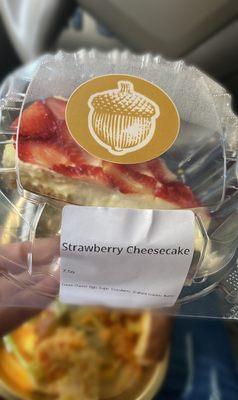 Strawberry cheesecake slice grab and go ($7.50)