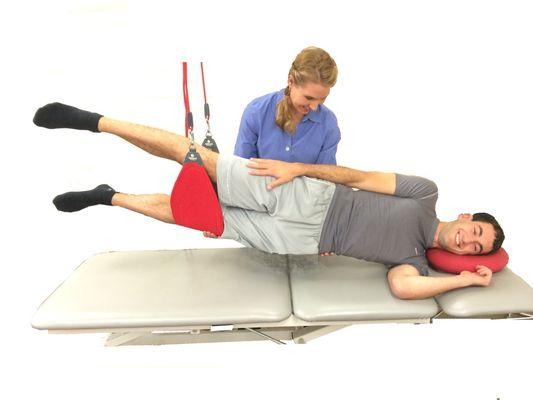 Physical therapy using Redcords