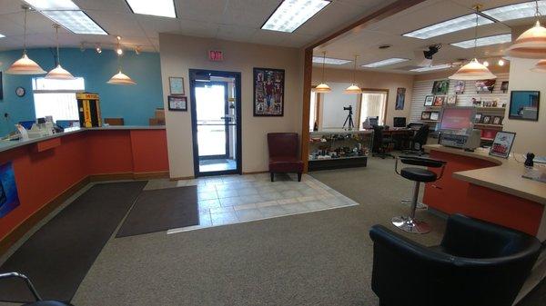 Interior of our store looking toward the store entrance.