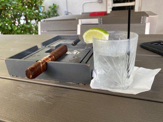 Afternoon delight. cigar and a little Tito's.