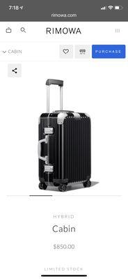 Rimowa 22inch carry-on