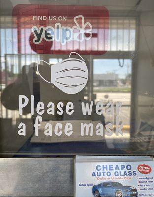 Following Miami Dade guidelines, we ask all customers to wear a face mask.