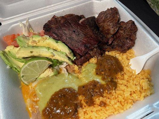 I ordered the carne asada meal!