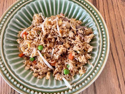 Beef fried rice, takeout