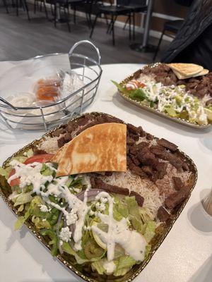 two lamb/beef gyro plates!!