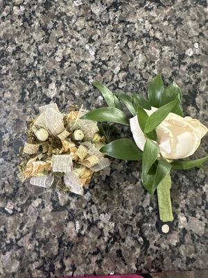 Corsage and boutonniere