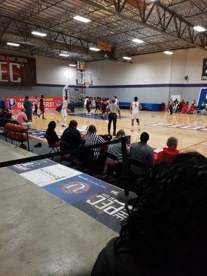 Men's basketball game.