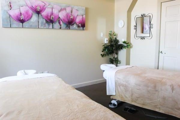 Our treatment rooms are offer a cozy atmosphere that will be sure to help you feel welcome and relaxed during your treatments.