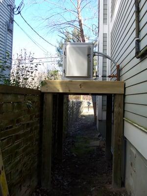 Installation for a home in a flood area.